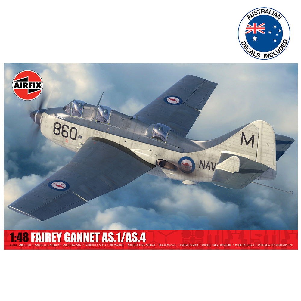 AIRFIX 1/48 FAIREY GANNET AS.1/AS.4 WITH AUS. DECALS