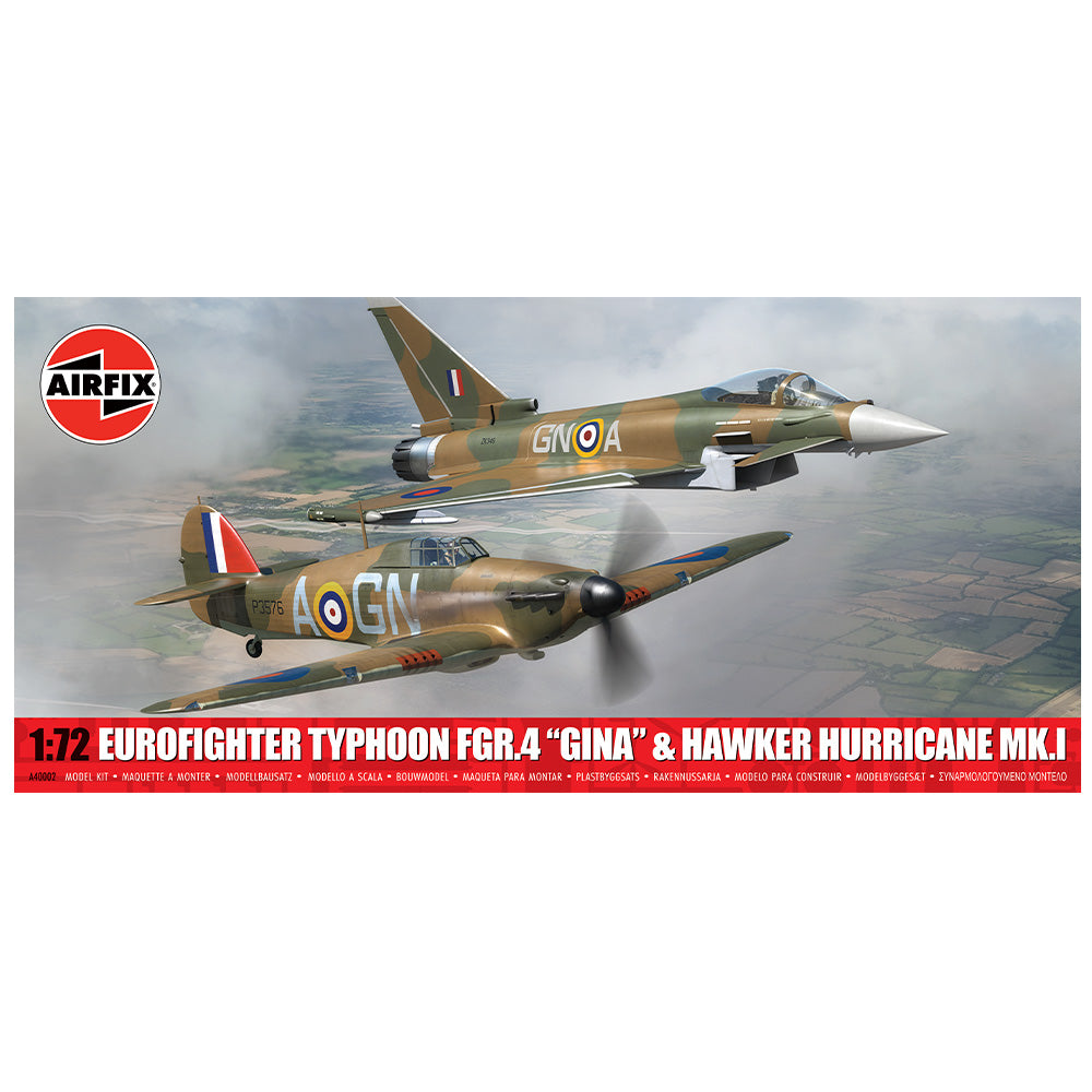 AIRFIX 1/72 EUROFIGHTER TYPHOON FGR.4 "GINA" AND HAWKER HURRICANE MK.I - TWIN PACK