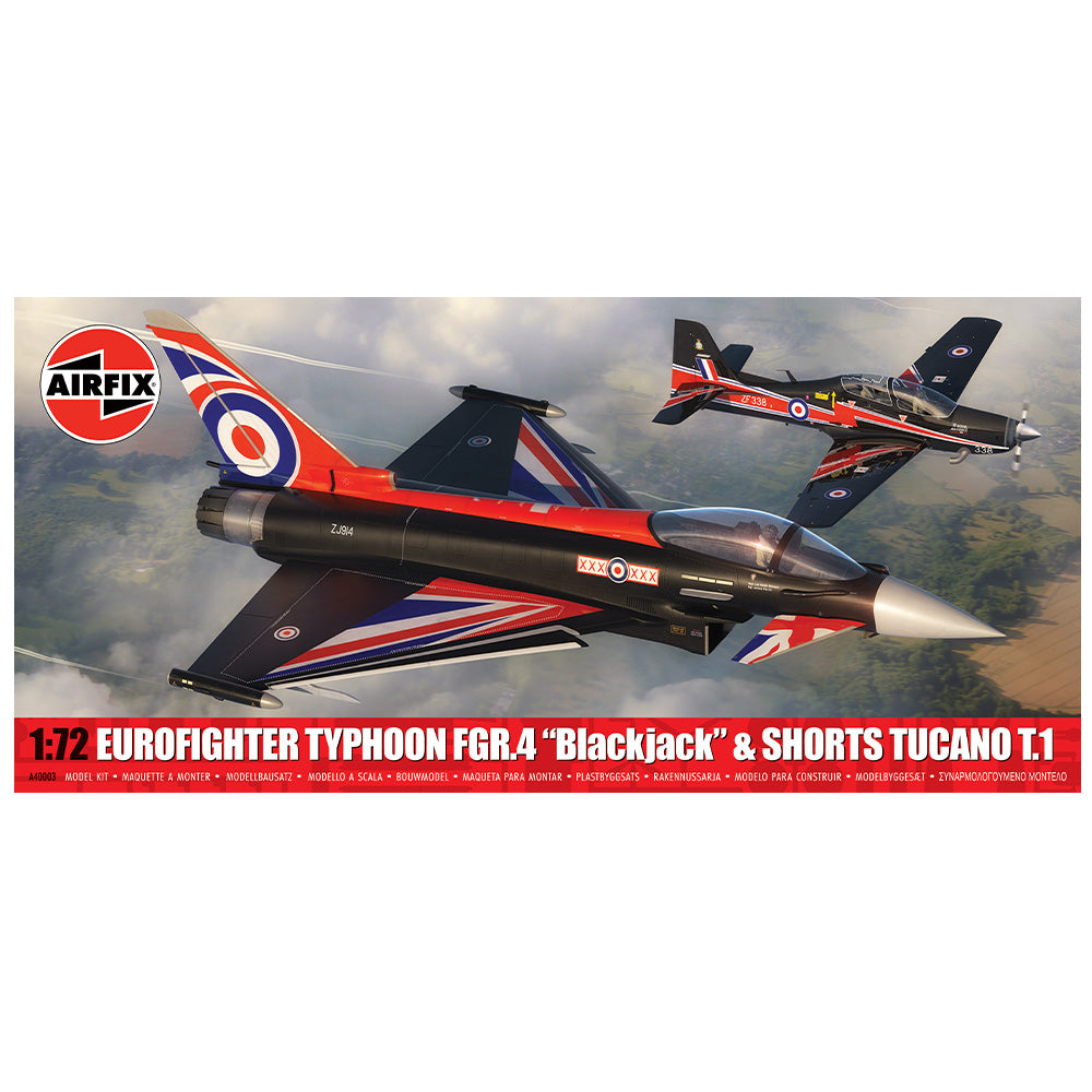 AIRFIX 1/72 EUROFIGHTER TYPHOON FGR.4 "BLACKJACK" AND SHORTS TUCANO T.1 - TWIN PACK