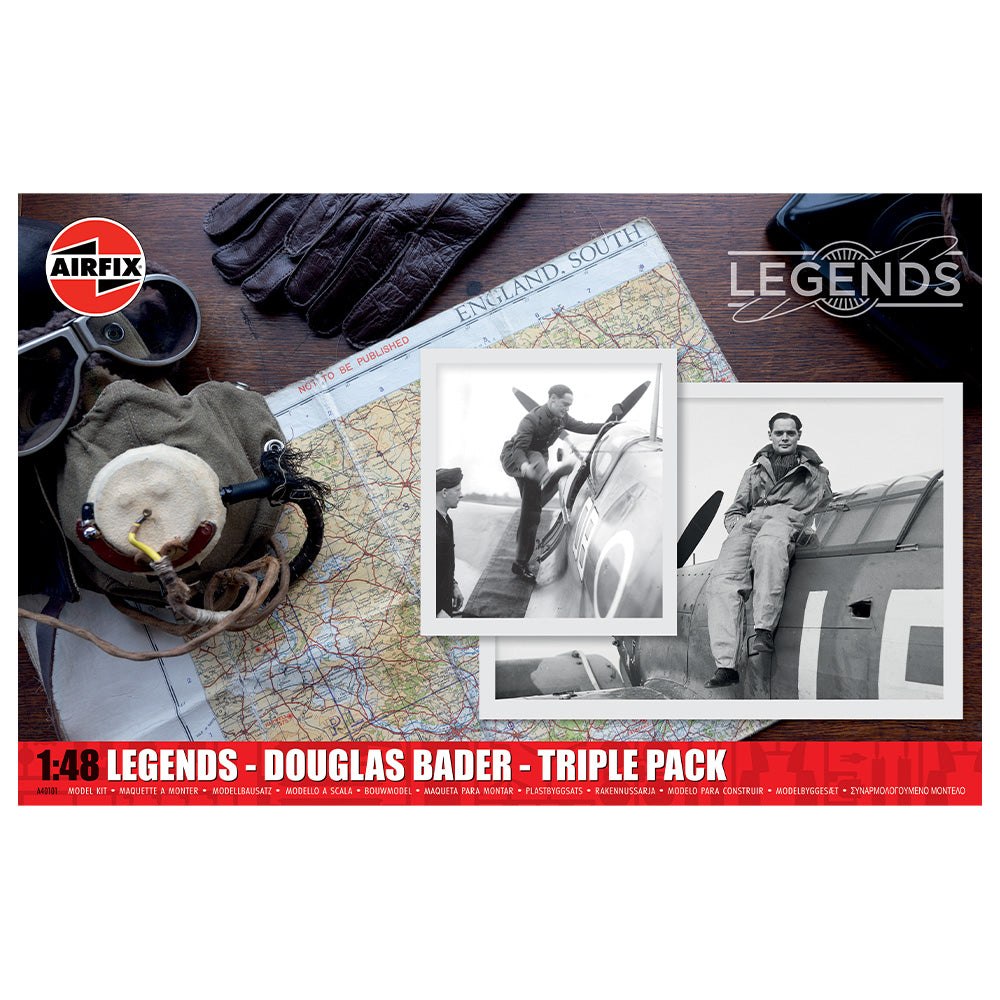 AIRFIX 1/48 LEGENDS - DOUGLAS BADER - TRIPLE PACK
