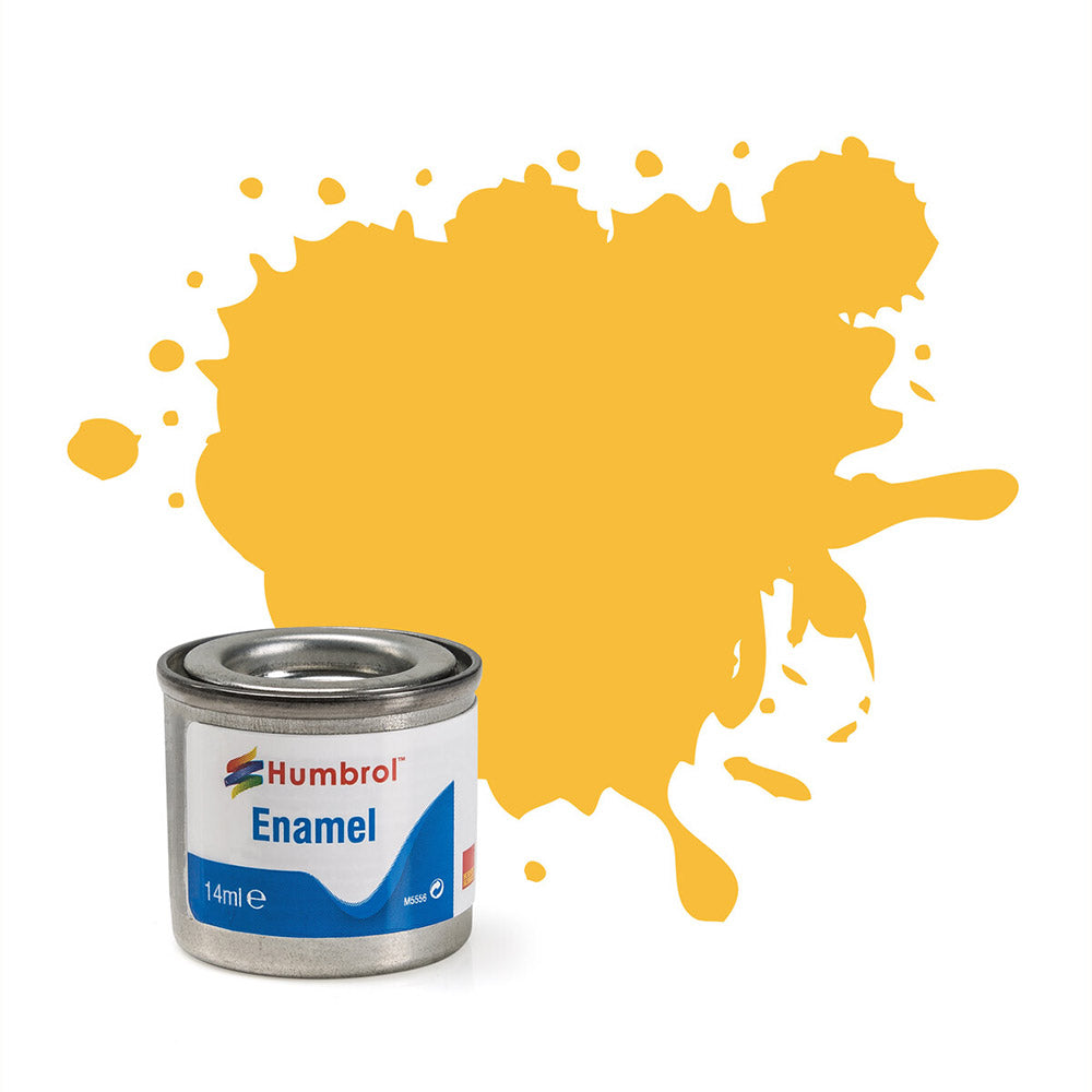 HUMBROL ENAMEL NO 24 TRAINER YELLOW MATT