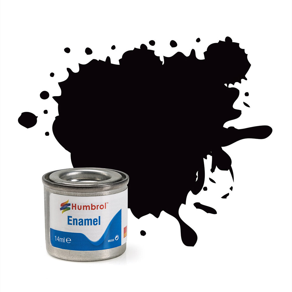 HUMBROL ENAMEL NO 85 COAL BLACK SATIN