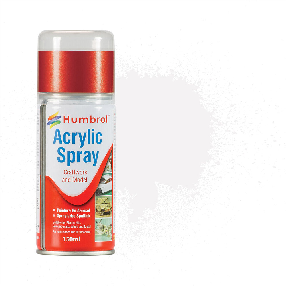 HUMBROL SPRAY ACRYLIC NO 22 WHITE GLOSS