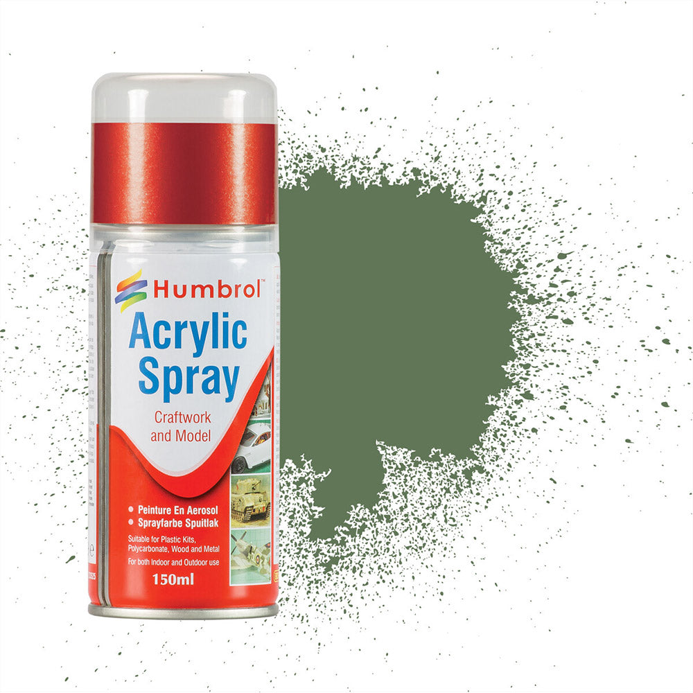 HUMBROL SPRAY ACRYLIC NO 80 GRASS GREEN