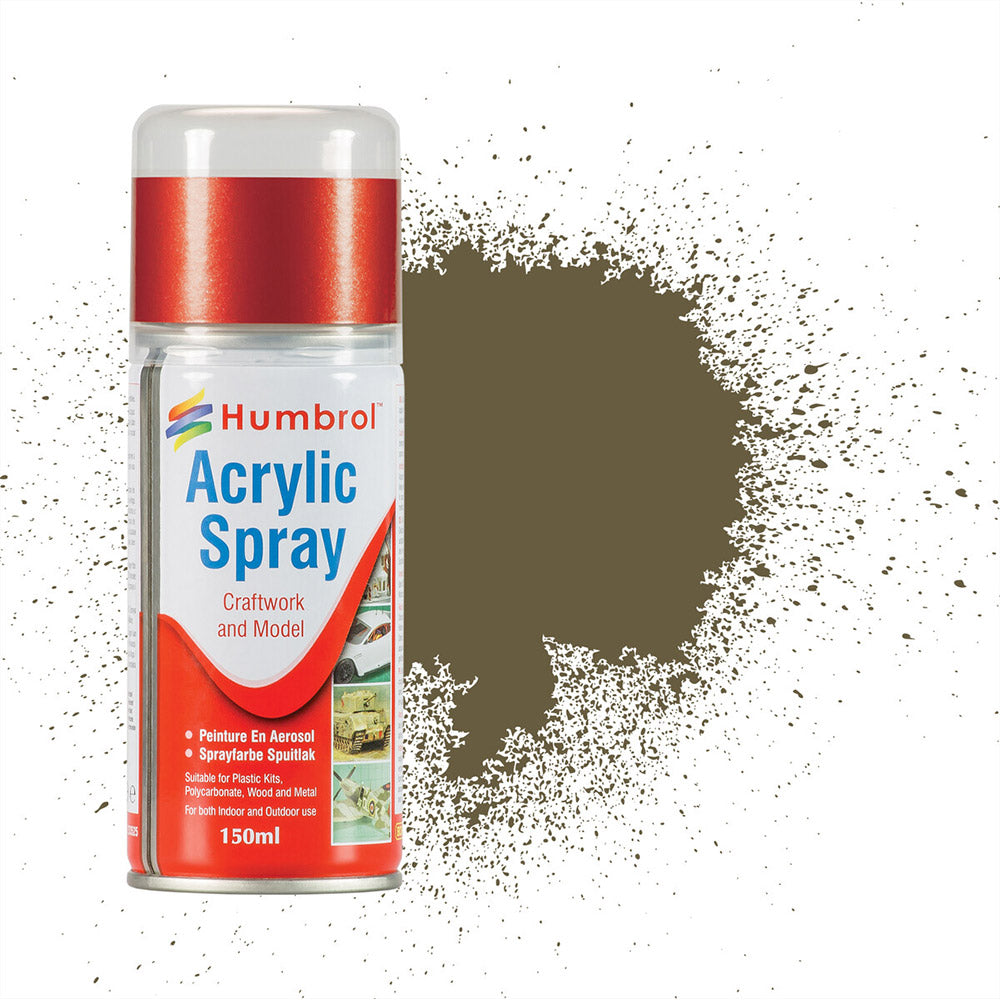 HUMBROL SPRAY ACRYLIC NO 86 LIGHT OLIVE