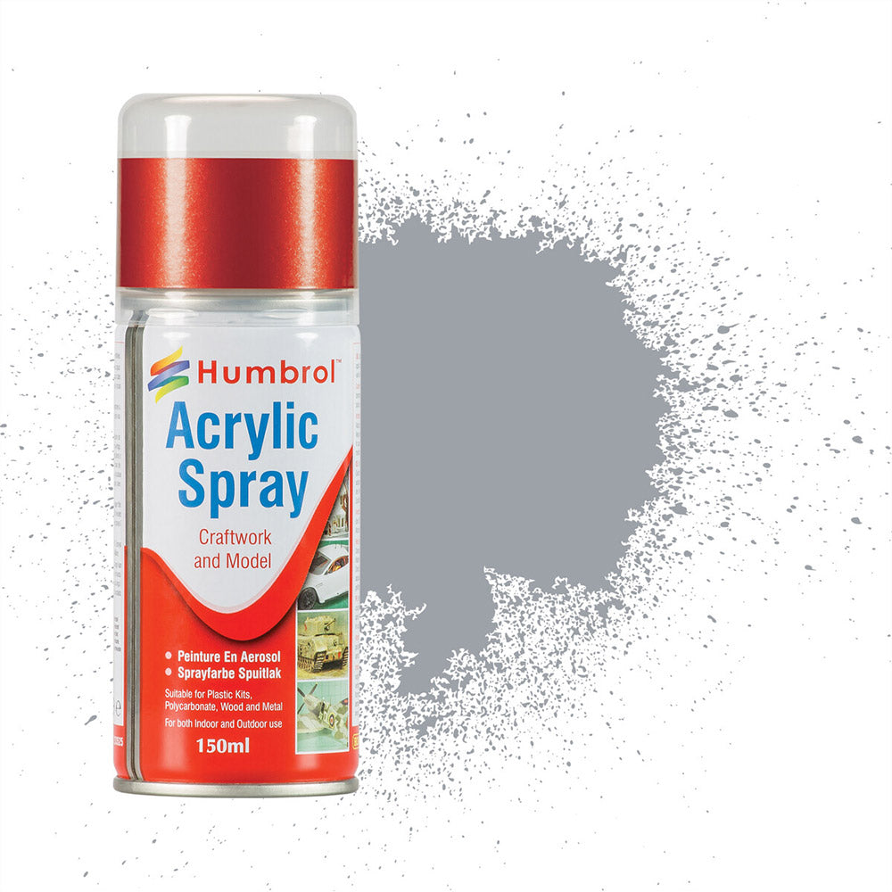 HUMBROL SPRAY ACRYLIC NO 165 MEDIUM SEA GREY SATIN