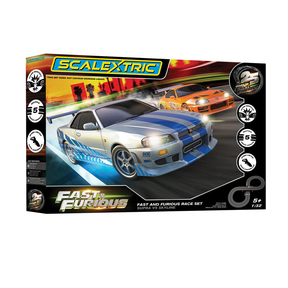 SCALEXTRIC 1/32 FAST AND FURIOUS 25 YEARS SLOT CAR SET