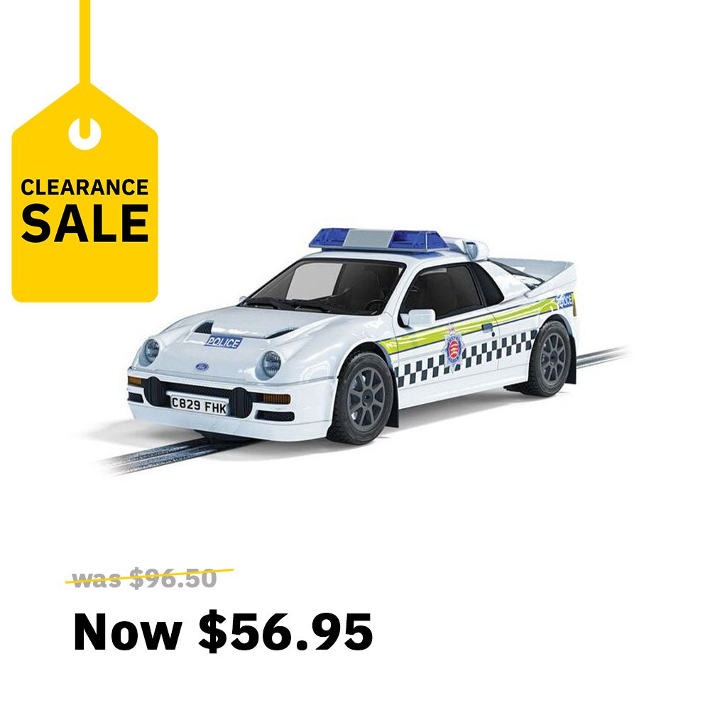 SCALEXTRIC 1/32 FORD RS200 - POLICE EDITION SLOT CAR