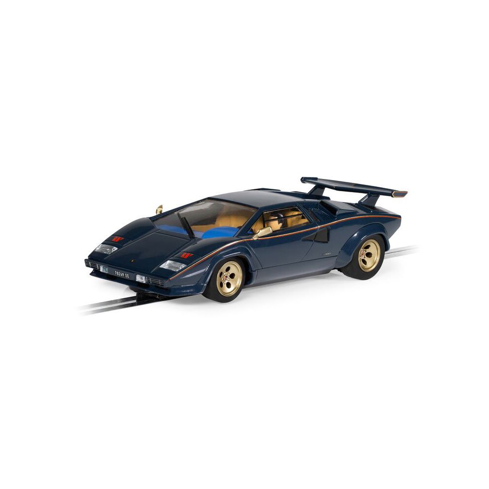 SCALEXTRIC 1/32 LAMBORGHINI COUNTACH - WALTER WOLF BLUE AND GOLD SLOT CAR