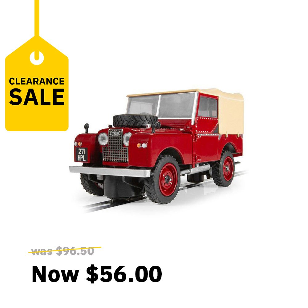 SCALEXTRIC 1/32 LAND ROVER SERIES 1 - POPPY RED SLOT CAR