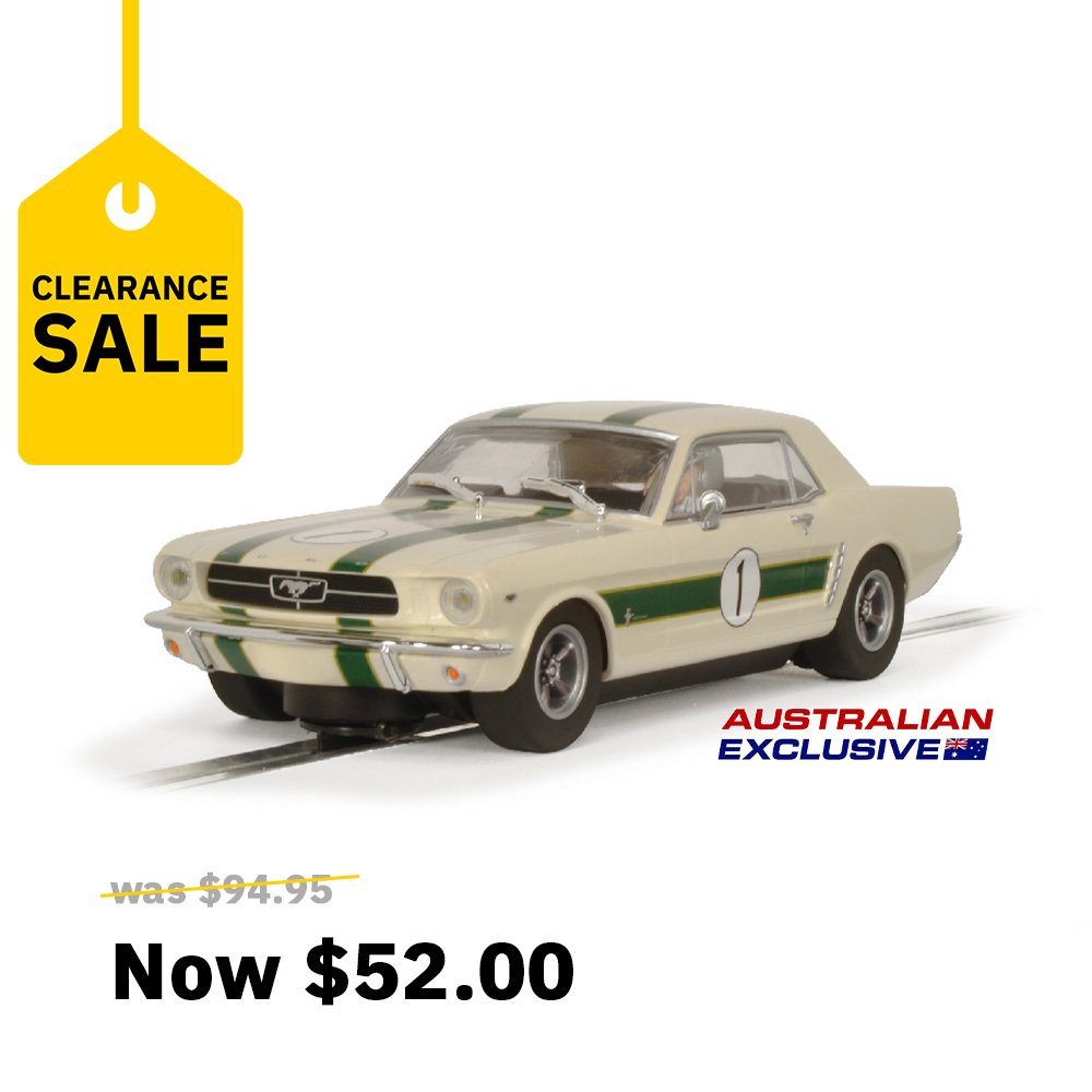 SCALEXTRIC 1/32 FORD MUSTANG 1965 - PETE GEOGHEGAN AUS EXCLUSIVE SLOT CAR