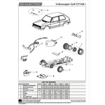 SCALEXTRIC 1/32 VOLKSWAGEN GOLF MK1 - MALCOLM JEFFS RACING SLOT CAR