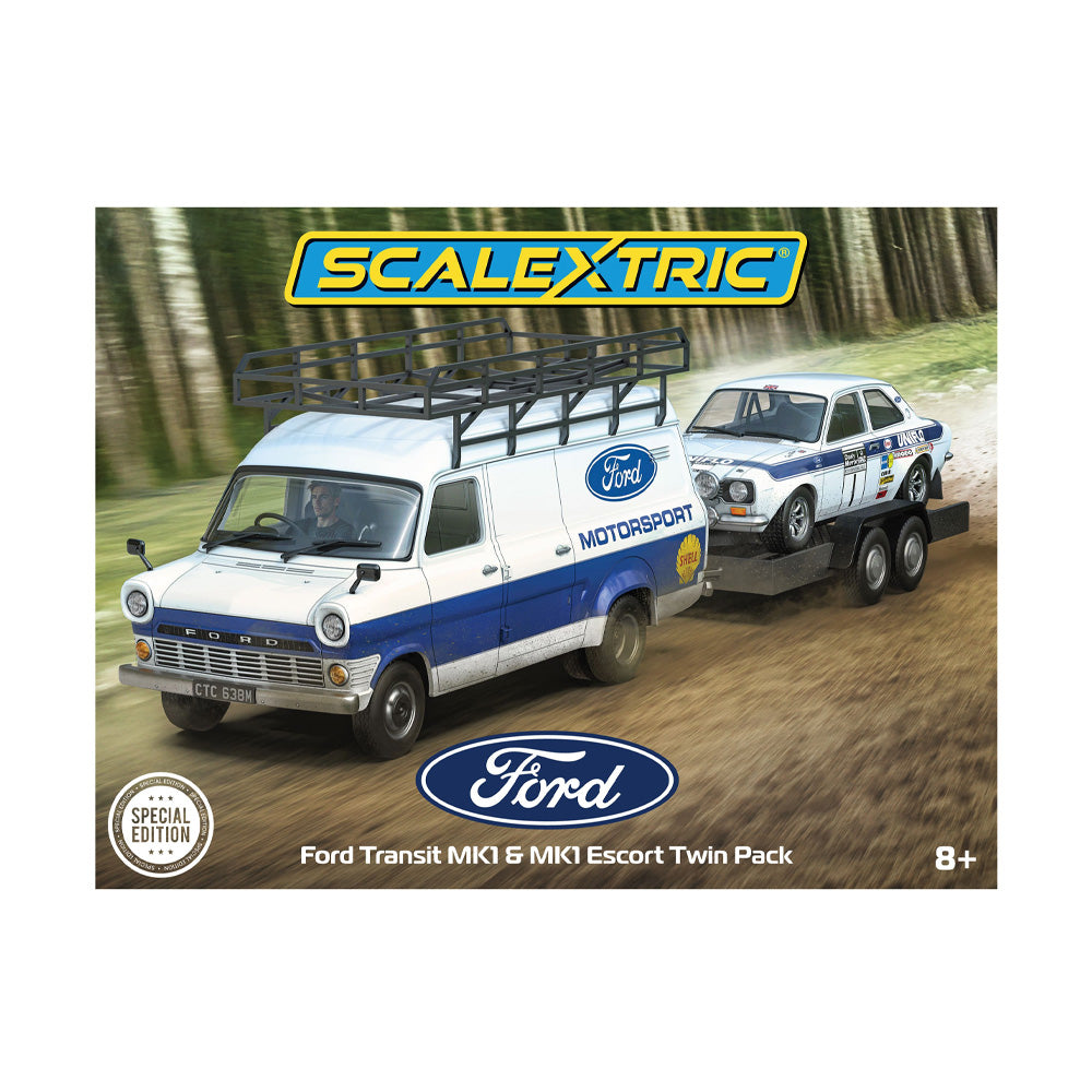 SCALEXTRIC 1/32 FORD TRANSIT MK1 AND MK1 ESCORT - FORD MOTORSPORT SLOT CAR