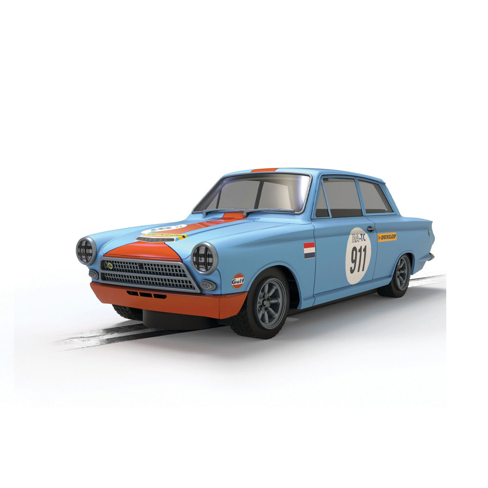 SCALEXTRIC 1/32 FORD LOTUS CORTINA - GULF EDITION SLOT CAR