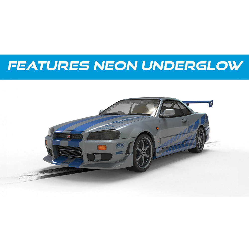 SCALEXTRIC 1/32 NISSAN R34 SKYLINE - 2FAST 2FURIOUS SLOT CAR