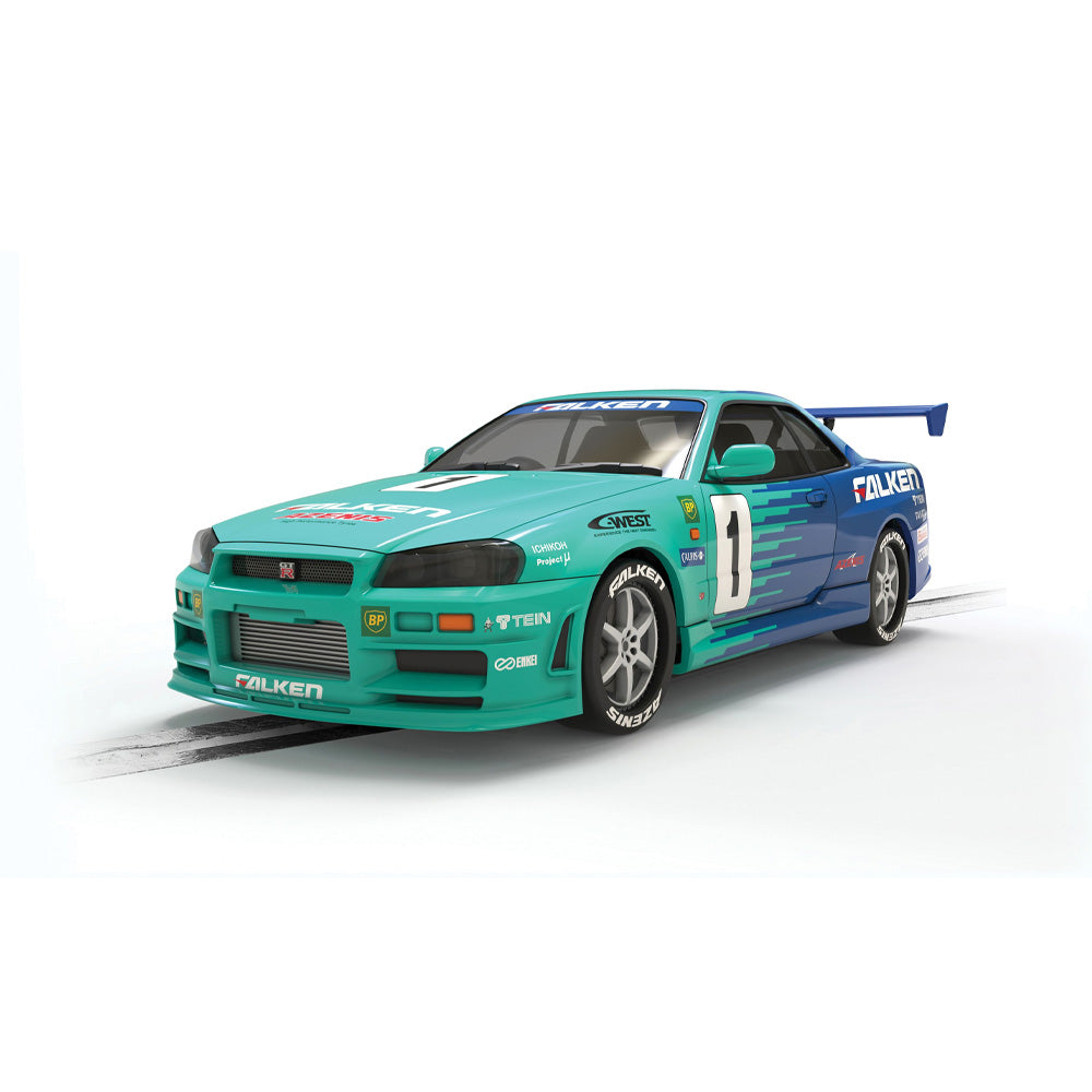SCALEXTRIC 1/32 NISSAN R34 SKYLINE FALKEN TYRES SLOT CAR