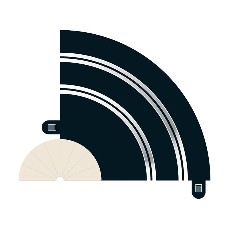 SCALEXTRIC RADIUS 1 HAIRPIN CURVE 90 DEGREE X 2