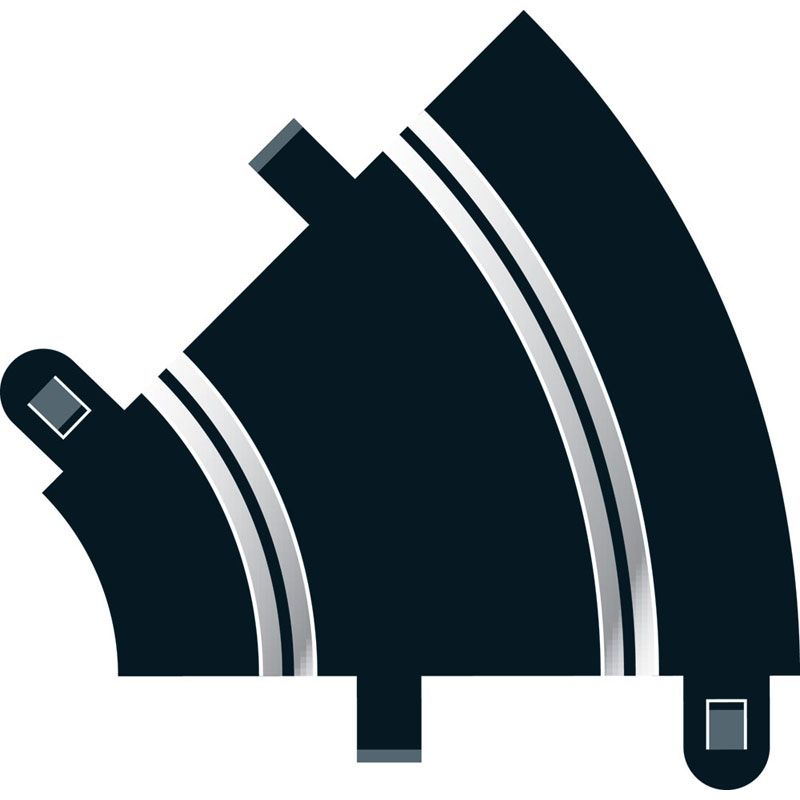 SCALEXTRIC RADIUS 1 INNER CURVE 45 DEGREE X 2