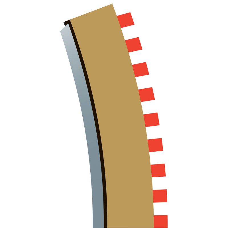 SCALEXTRIC RADIUS 4 CURVE INNER BORDERS 22.5 DEGREE X 4