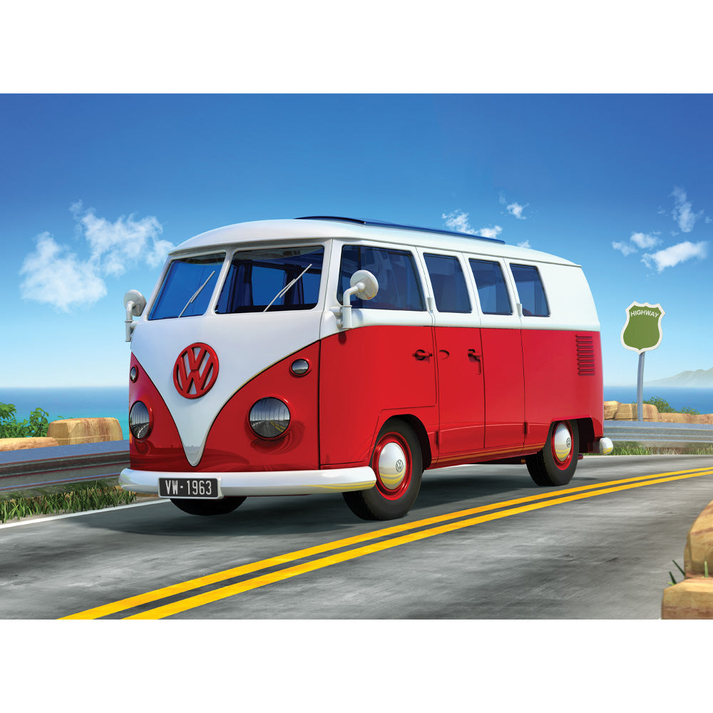 AIRFIX QUICKBUILD VW CAMPER VAN - RED
