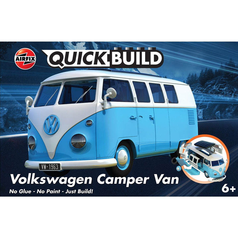 AIRFIX QUICKBUILD VW CAMPER VAN - BLUE