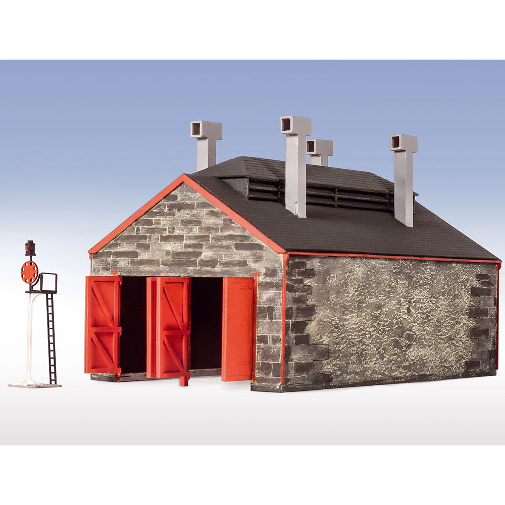 PECO STONE TWO ROAD ENGINE SHED – LASER CUT KIT (OO/HO/OO-9