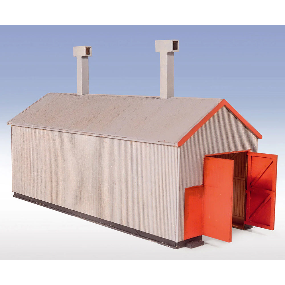 PECO CORRUGATED IRON ENGINE SHED – LASER CUT KIT (OO/HO/OO-9)