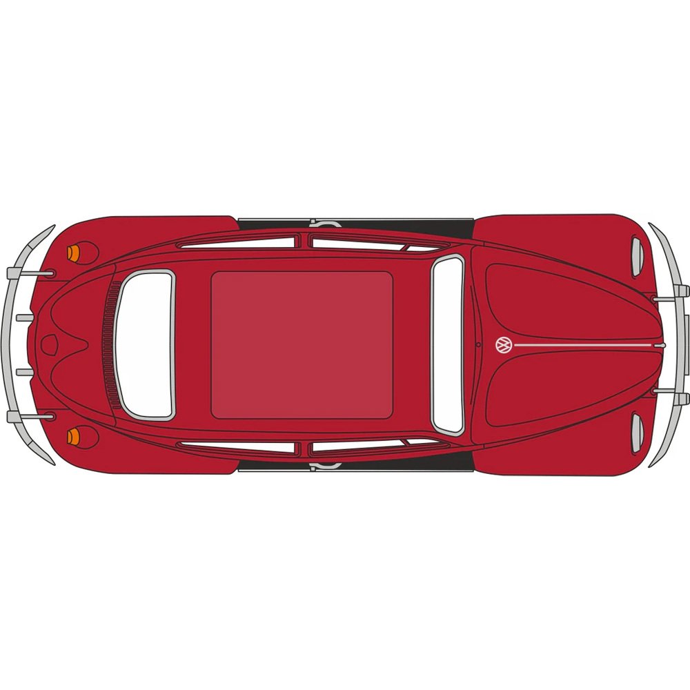 OXFORD 1/148 VW BEETLE - RUBY RED