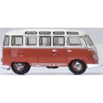 OXFORD 1/148 VW T1 SAMBA BUS - SEALING WAX RED/BEIGE GREY
