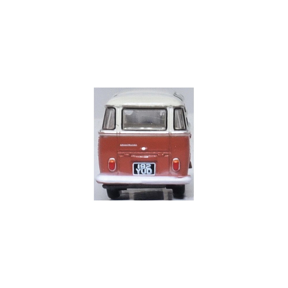OXFORD 1/148 VW T1 SAMBA BUS - SEALING WAX RED/BEIGE GREY