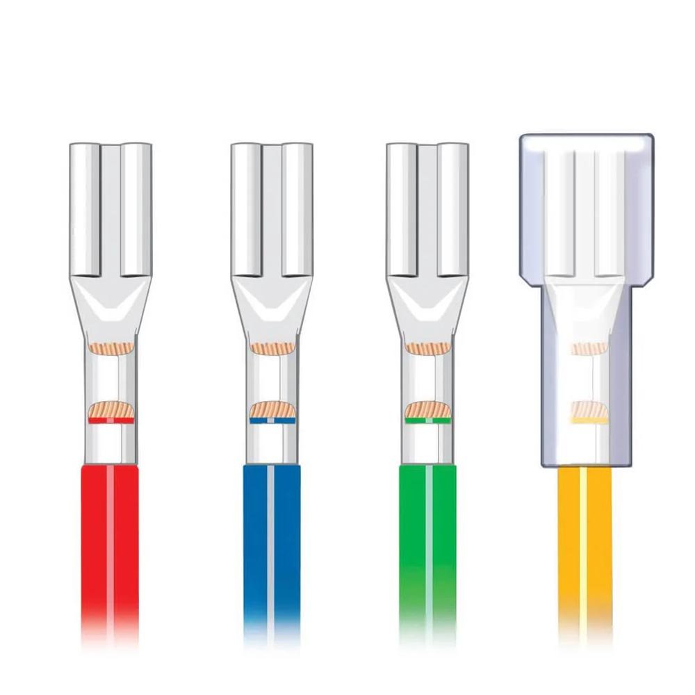 PECO PUSH ON TERMINAL CONNECTORS AND SHROUDS (PK 10 + 5 SHROUDS)