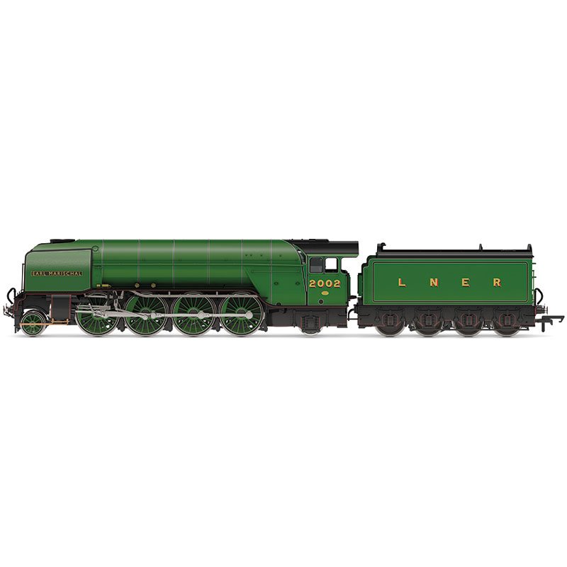 HORNBY LNER, P2 CLASS, 2-8-2, NO. 2002 'EARL MARISCHAL' WITH STEAM GENERATOR AND EXTRA SMOKE DEFLECTORS - ERA 3