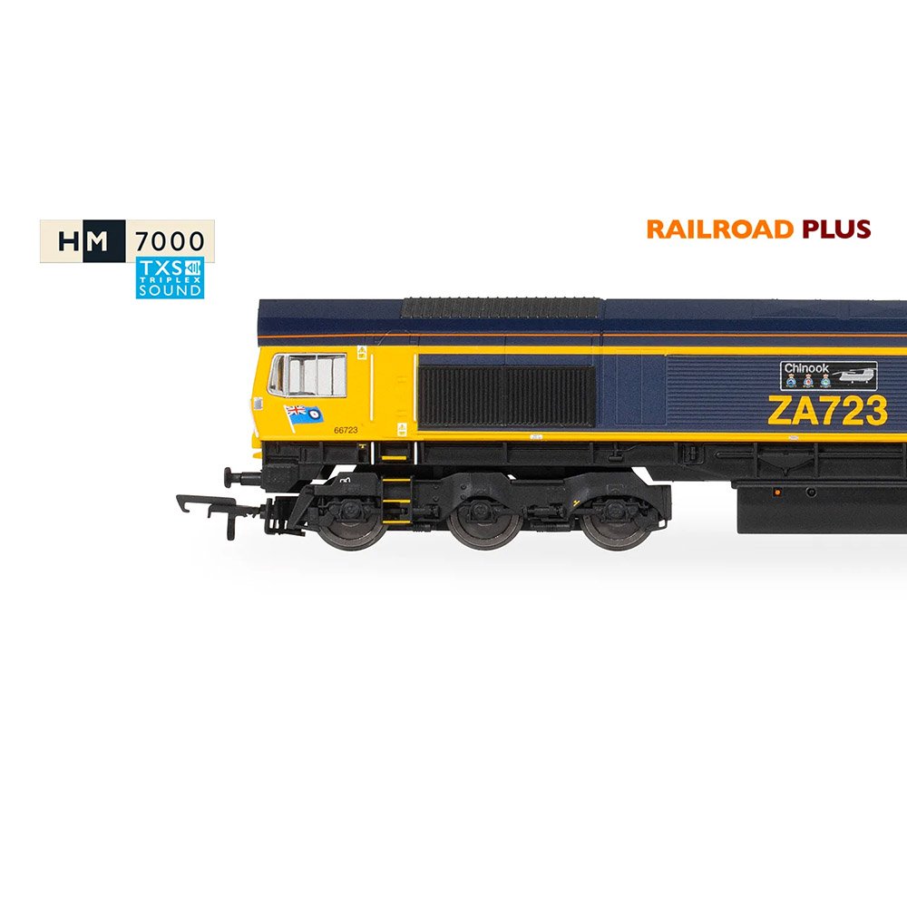 HORNBY RAILROAD PLUS WITH SOUND GBRF CLASS 66 CHINOOK 66723