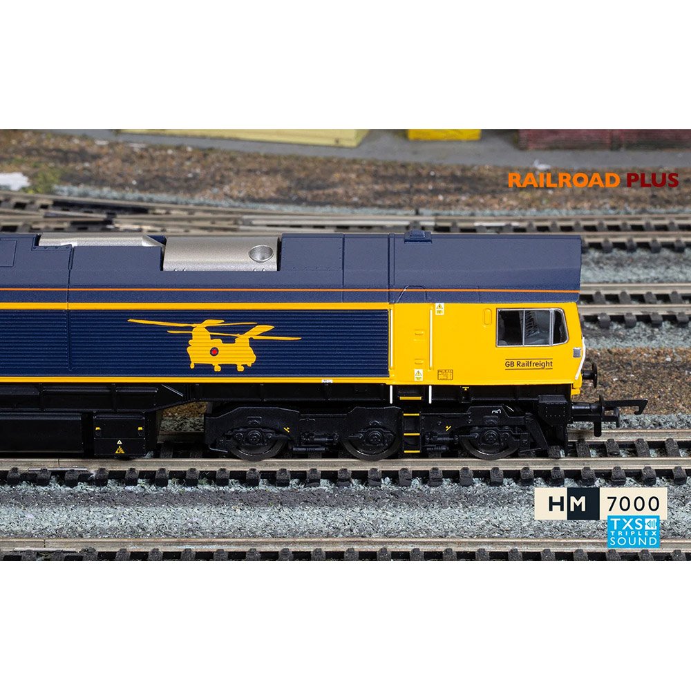 HORNBY RAILROAD PLUS WITH SOUND GBRF CLASS 66 CHINOOK 66723