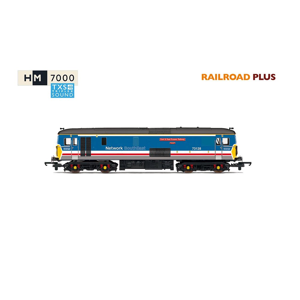 HORNBY RAILROAD PLUS WITH SOUND GBRF NETWORK SOUTH EAST CLASS 73 73128 KENT & EAST SUSSEX RAILWAY 50 YEARS
