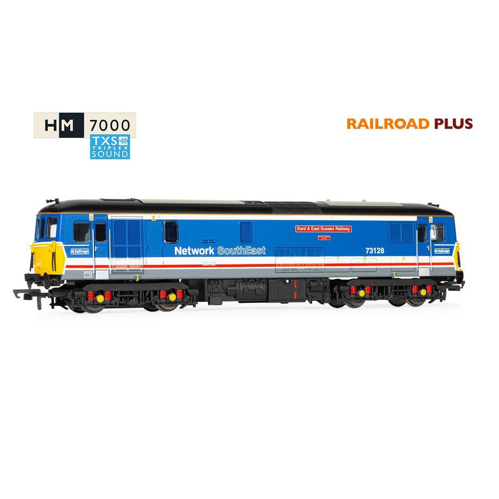 HORNBY RAILROAD PLUS WITH SOUND GBRF NETWORK SOUTH EAST CLASS 73 73128 KENT & EAST SUSSEX RAILWAY 50 YEARS