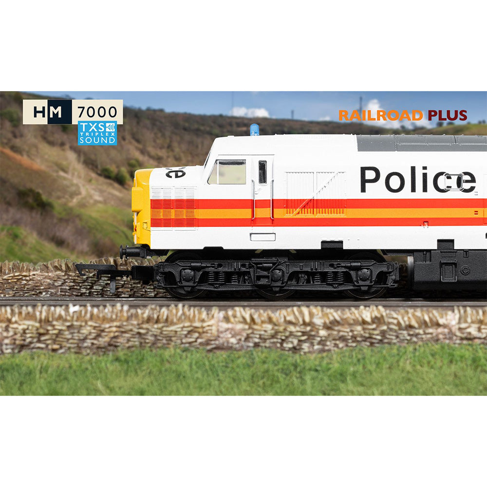 HORNBY RAILROAD - BR - CLASS 37 - 37093 POLICE LIVERY (DCC SOUND FITTED)