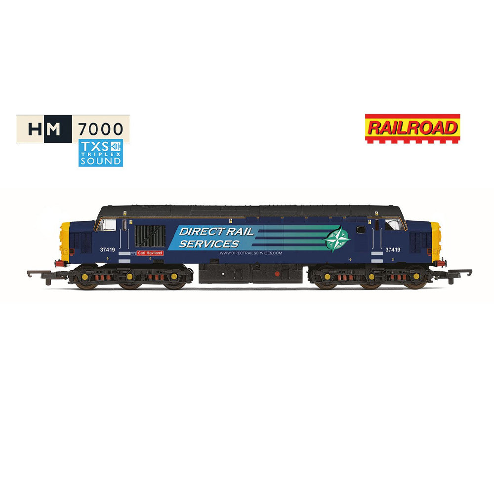 HORNBY RAILROAD - DRS - CLASS 37 - CARL HAVILAND 37419 (DCC SOUND FITTED)