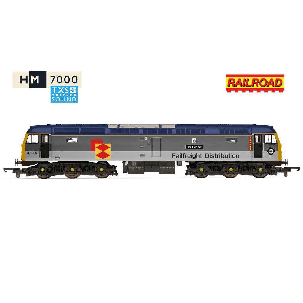 HORNBY RAILROAD - RAILFREIGHT DISTRIBUTION - CLASS 47 - THE SAPPER 47307 (DCC SOUND FITTED)