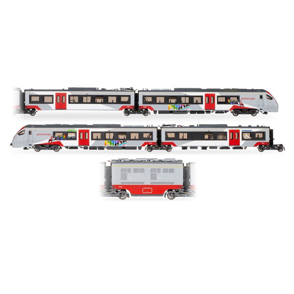 HORNBY GREATER ANGLIA CLASS 755-4 FLIRT 4 CAR PRIDE LIVERY TRAIN PACK