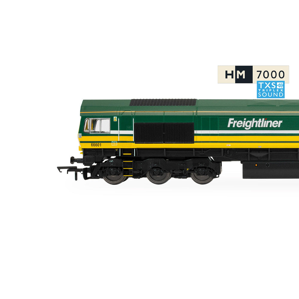 HORNBY 1/76 RAILROAD FREIGHTLINER CLASS 66 - "FREIGHTLINER 60" - 66601 (DCC SOUND FITTED)
