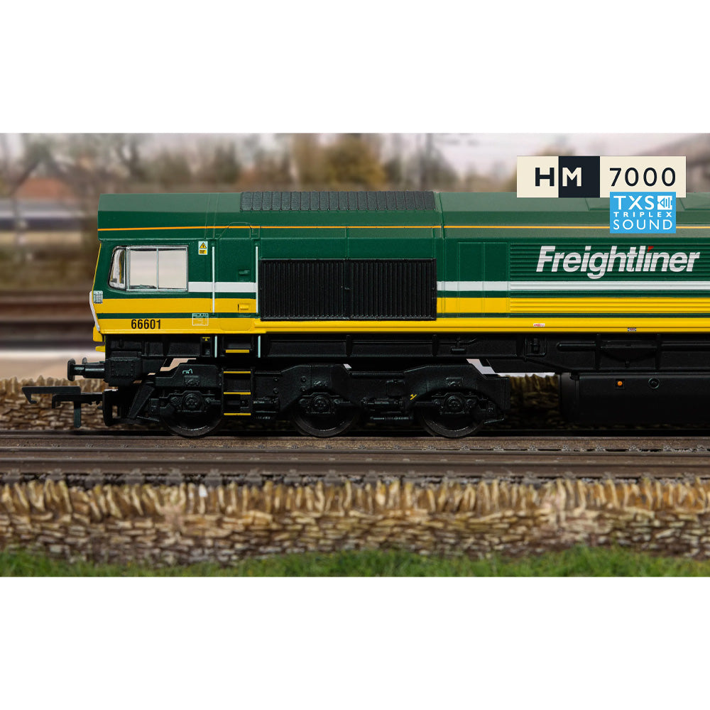 HORNBY 1/76 RAILROAD FREIGHTLINER CLASS 66 - "FREIGHTLINER 60" - 66601 (DCC SOUND FITTED)
