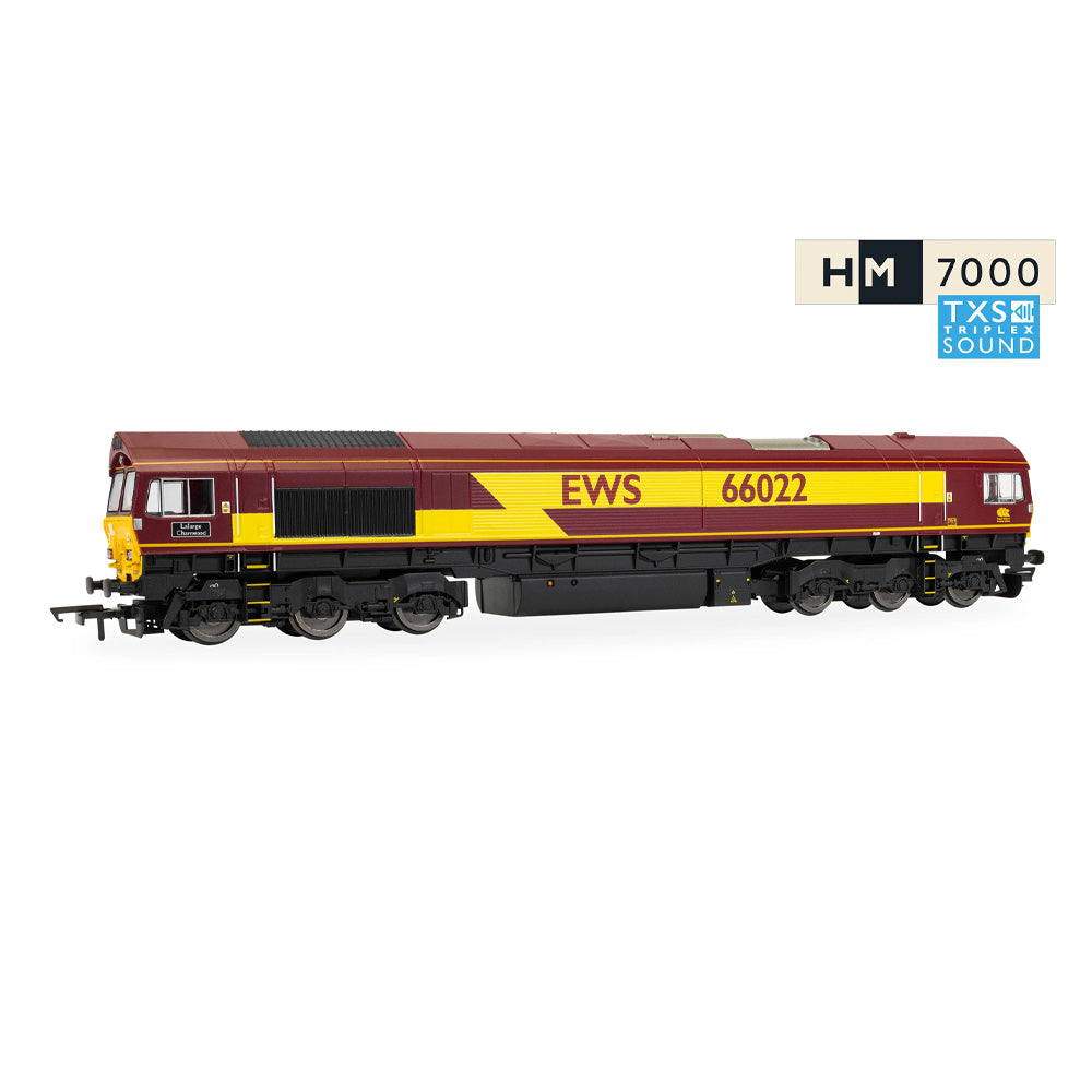 HORNBY 1/76 RAILROAD EWS - CLASS 66 - "LAFARGE CHARNWOOD" 66022 (DCC SOUND FITTED)