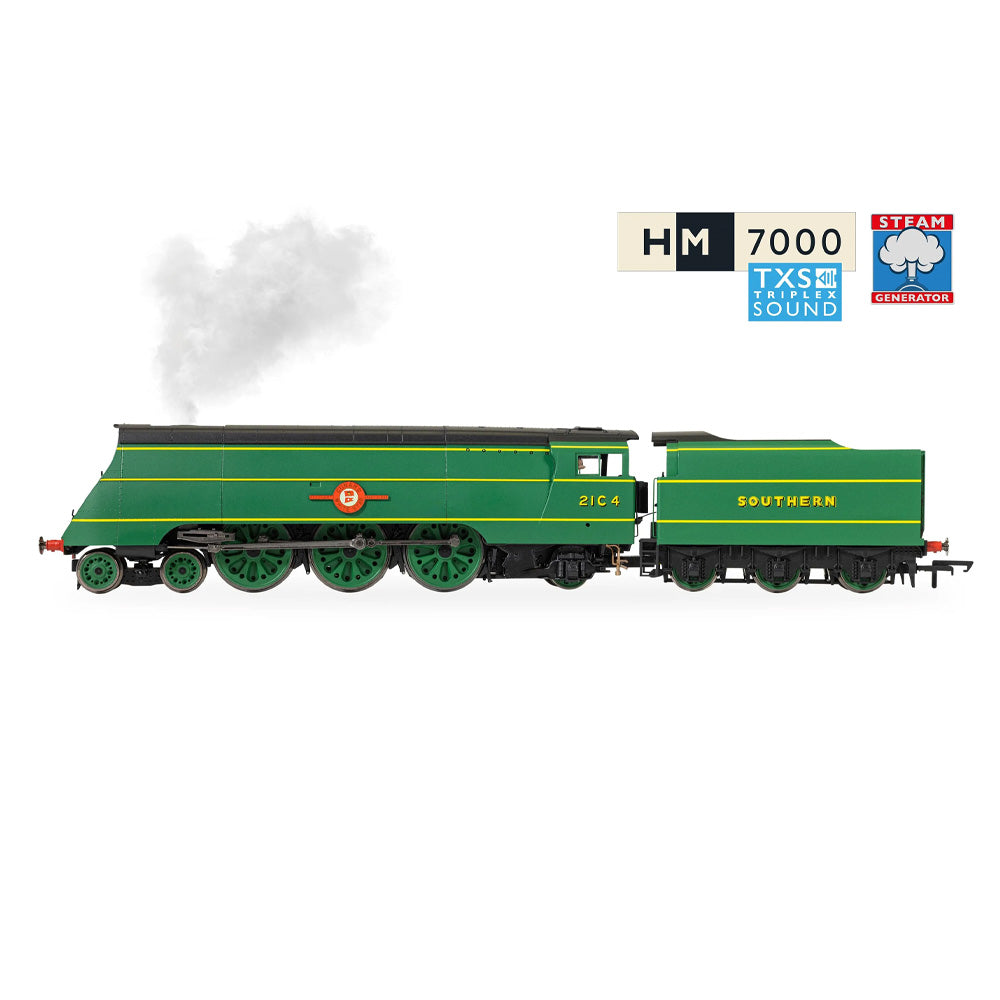HORNBY 1/76 SR MERCHANT NAVY CLASS CUNARD WHITE STAR LINE 21C4- WITH STEAM GENERATOR AND SOUND