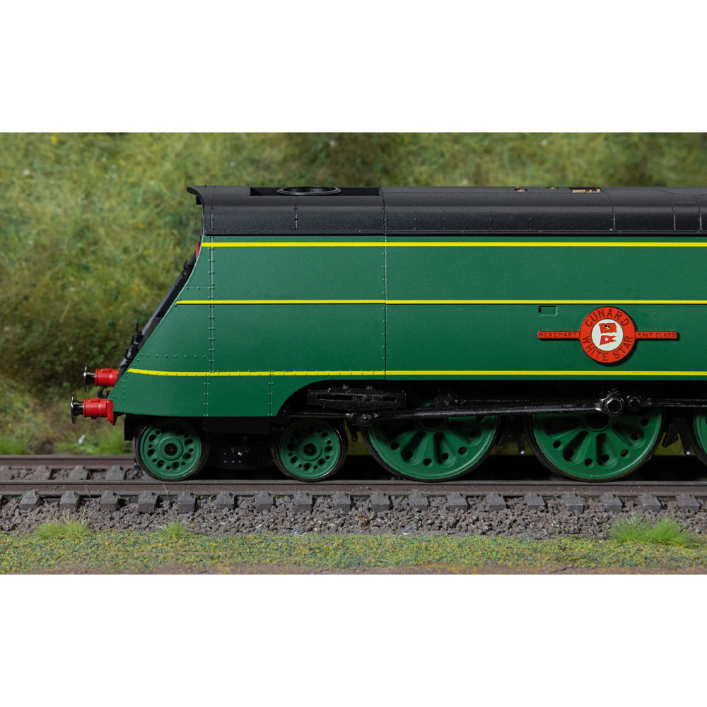 HORNBY 1/76 SR MERCHANT NAVY CLASS CUNARD WHITE STAR LINE 21C4- WITH STEAM GENERATOR AND SOUND