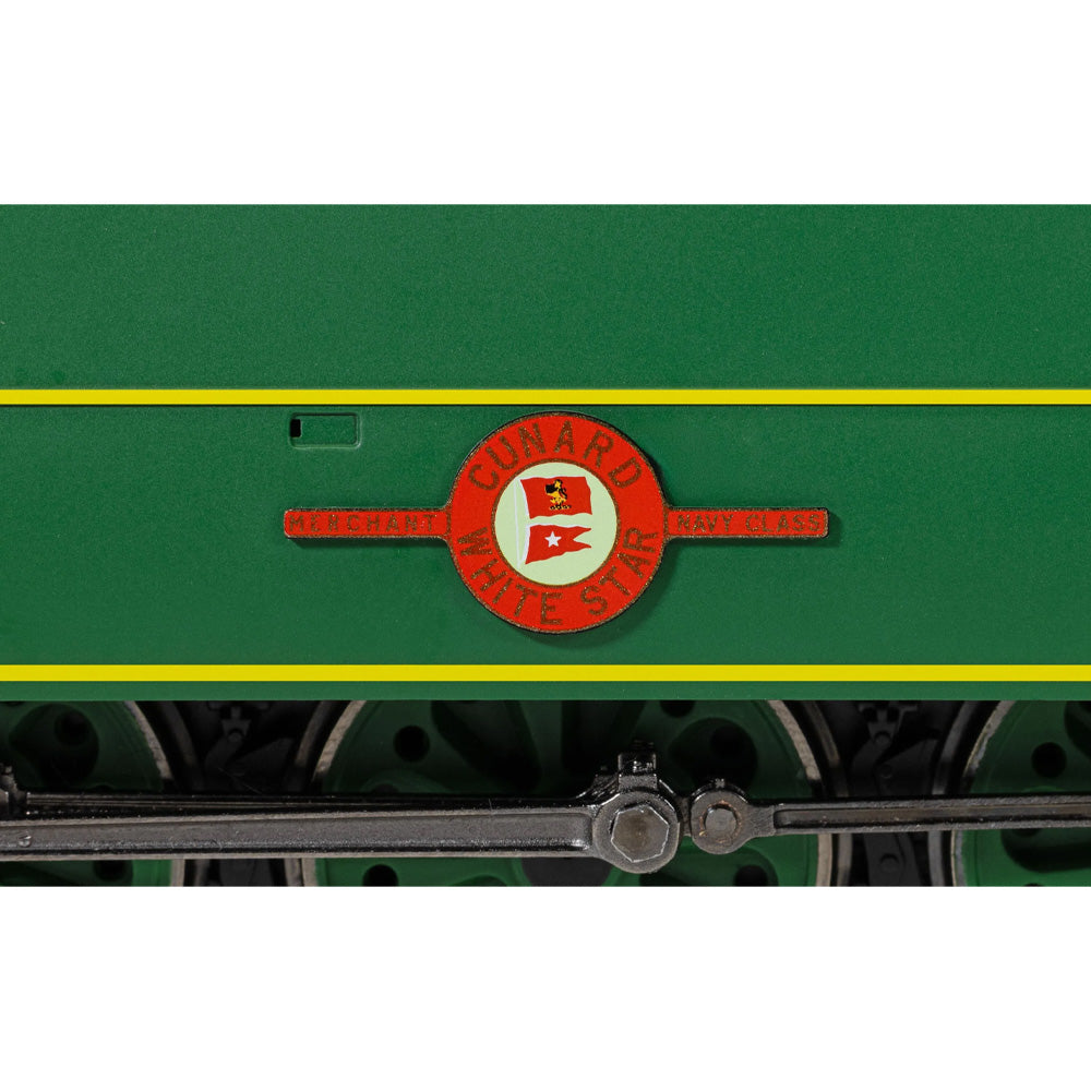 HORNBY 1/76 SR MERCHANT NAVY CLASS CUNARD WHITE STAR LINE 21C4- WITH STEAM GENERATOR AND SOUND