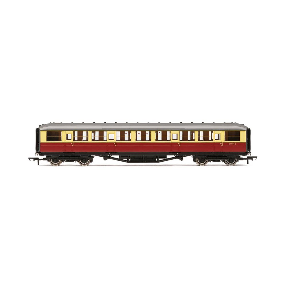 HORNBY BR GRESLEY CORRIDOR  CRIMSON AND CREAM 3RD CLASS E11010E