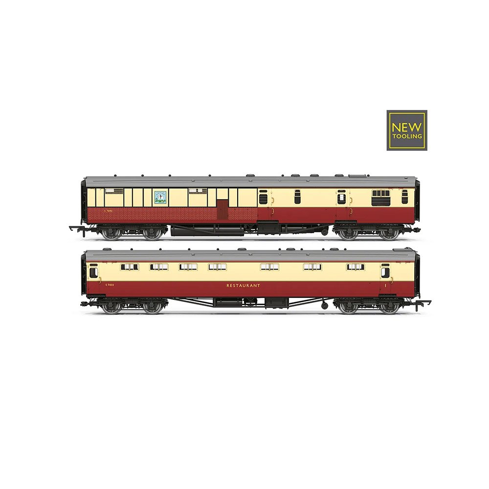 HORNBY BR KITCHEN AND BUTTERY CAR & COMPOSITE RESTAURANT - WHITE HORSE 7833 TWIN PACK