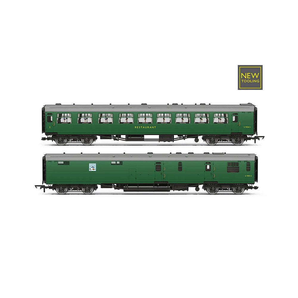 HORNBY BR KITCHEN AND BUTTERY CAR & COMPOSITE RESTAURANT - JOLLY TAR 7834 TWIN PACK