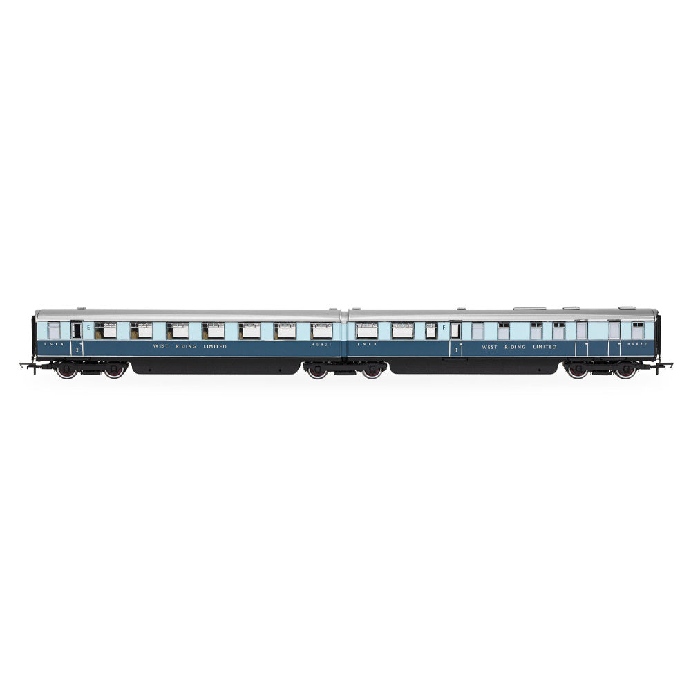 HORNBY 1/76 LNER - "WEST RIDING LIMITED" - OPEN THIRD & KITCHEN THIRD - COACH PACK